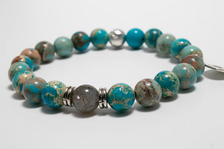 Sonnenstein - Mondstein Frauen-Armbänder mit Mantra-Perle